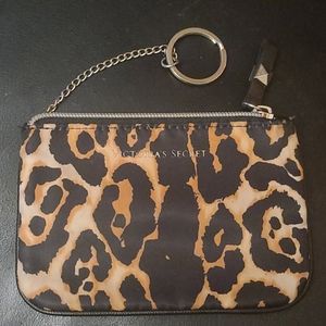 VS Leopard Key chain Purse w/ bonus Lipstick bag